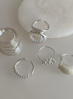 甜酷辣妹轻奢多层线圈缠绕戒指女个性小众时尚潮流百搭指环戒