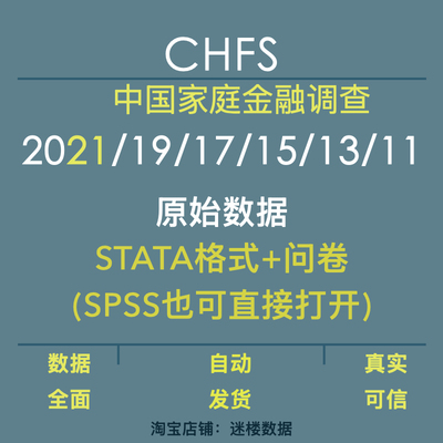 CHFS数据库中国家庭金融调查2021年19-11年所有原始数据STATA问卷