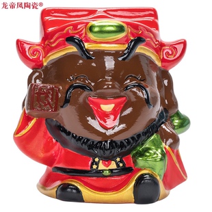 八年老店新品冲量陶瓷招财文财神像店铺开业乔迁送礼品收银台装饰