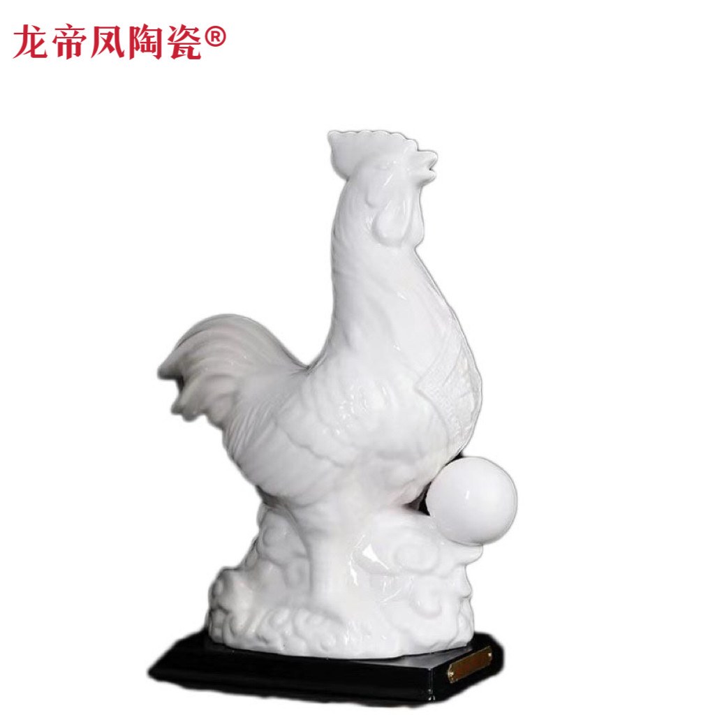 八年老店新品冲量陶瓷十二生肖招财鸡创意摆件摆设动物工艺礼品