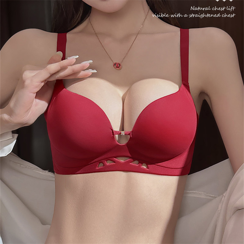 红色本命年内衣女小胸聚拢显大收副乳上托提拉无痕结婚新娘文胸罩,女士内衣/男士内衣/家居服,文胸,淘宝优惠券,粉丝福利购,淘宝优惠卷