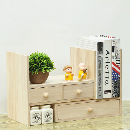 实木桌面收纳盒创意抽屉组合