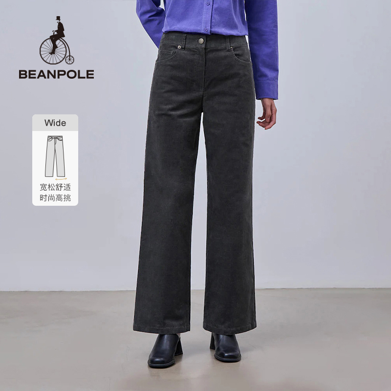 滨波商务休闲灯芯绒阔腿裤