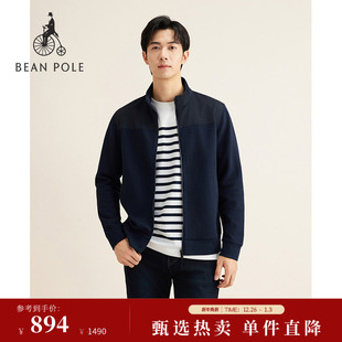 BEANPOLE滨波25秋冬男厅局风商务通勤法罗布面料拼接夹克 新品