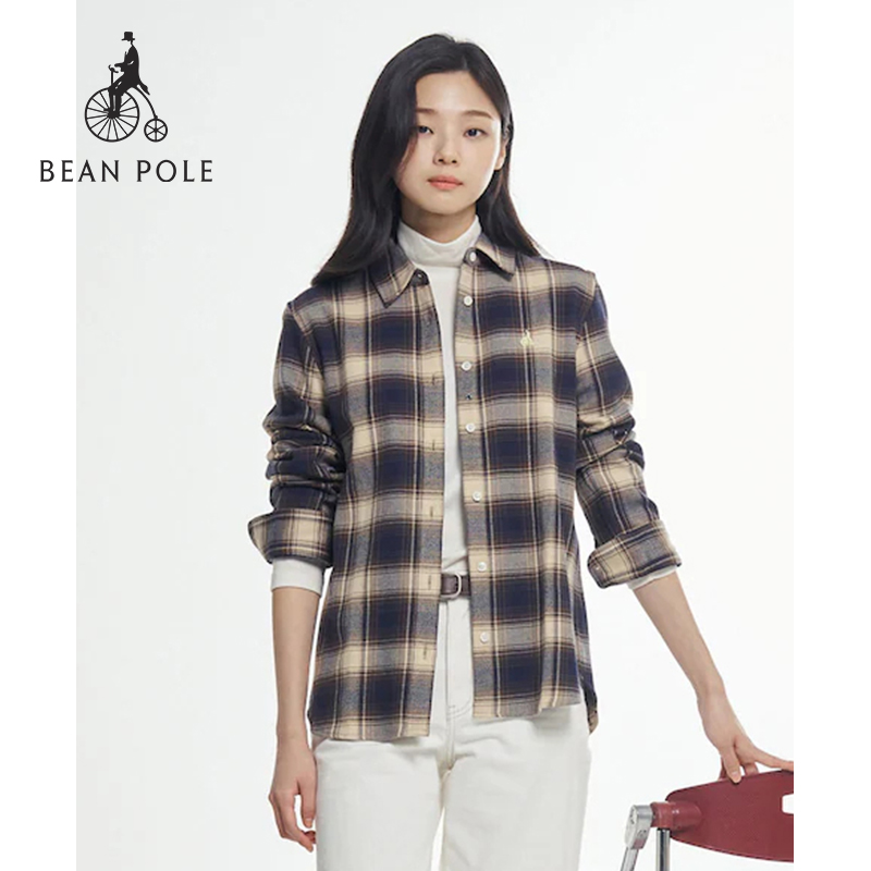 【新品】BEANPOLE滨波 2025年秋冬女士休闲随性通勤纯棉长袖衬衫 - 封面
