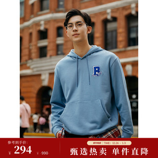 宽松户外运动潮时尚 韩版 字母logo连帽重磅卫衣 男士 BEANPOLE滨波