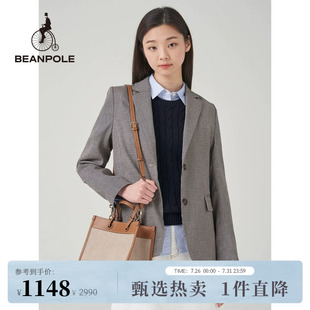 单西 商务格纹西装 BEANPOLE滨波 春夏女士老钱风修身