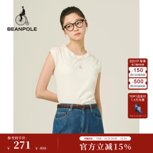 女士休闲简约纯色无袖 2025夏季 BEANPOLE滨波 T恤背心 新品