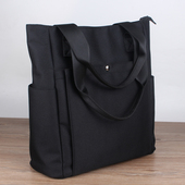 时尚 手提挎包简约 休闲手提包单肩包牛津布包男女通用资料包包竖款