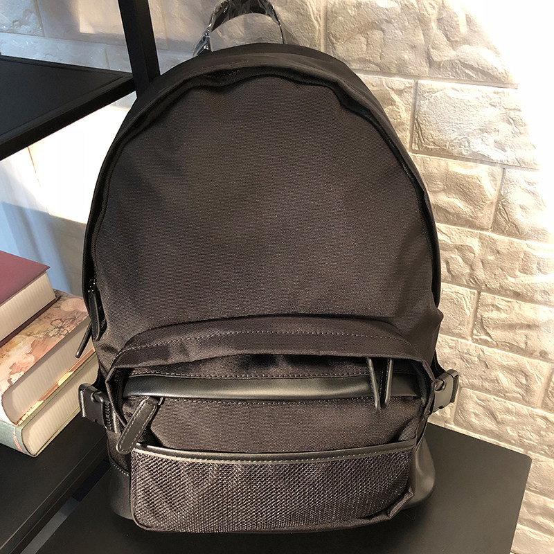 新品大G男士双肩包帆布男士背包学生隔层电脑包韩版书包多拉链潮