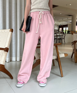 JL SUNFLOWER高腰垂感阔腿裤女春秋宽松运动休闲裤子直筒拖地长裤