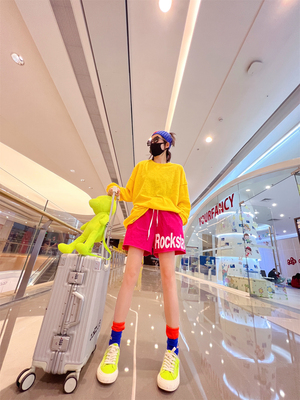 高腰显瘦破洞裤子女夏季运动短裤