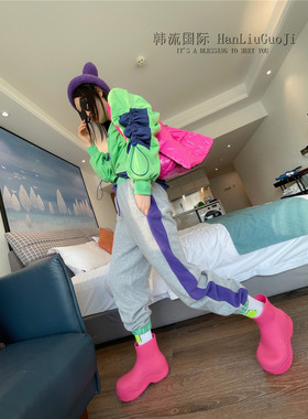 春秋装韩版显瘦灰色束脚长裤子女百搭小脚卫裤休闲哈伦运动裤