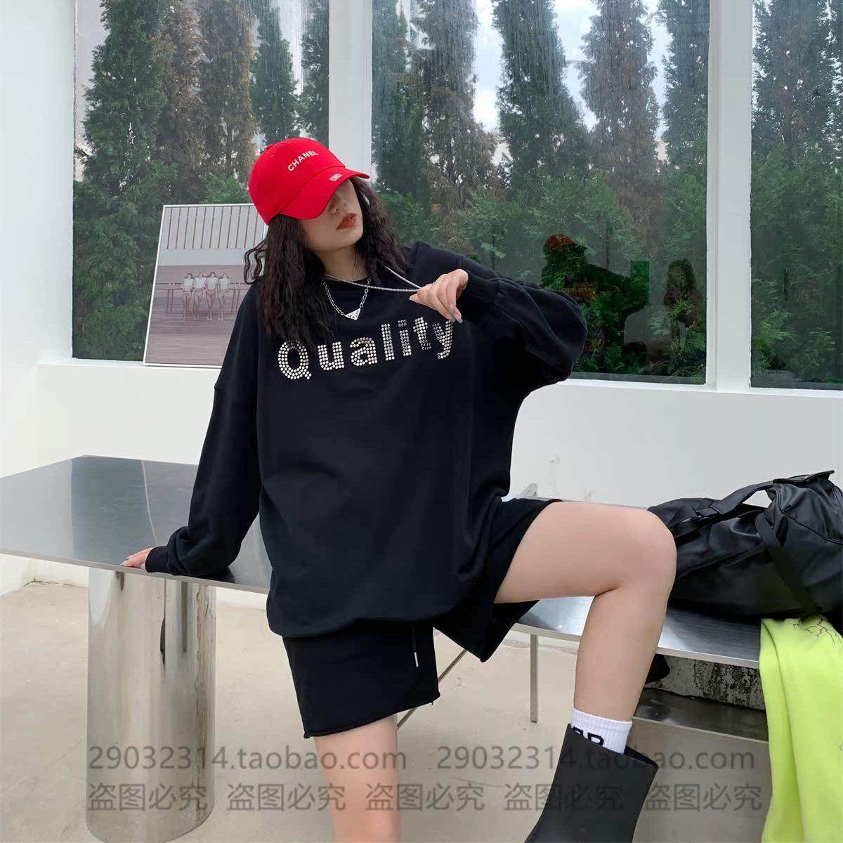 卡通印花纯棉重工卫衣ins风宽松