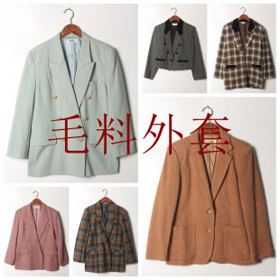 古着Vintage复古孤品日系新款百搭毛呢秋冬小香外套25