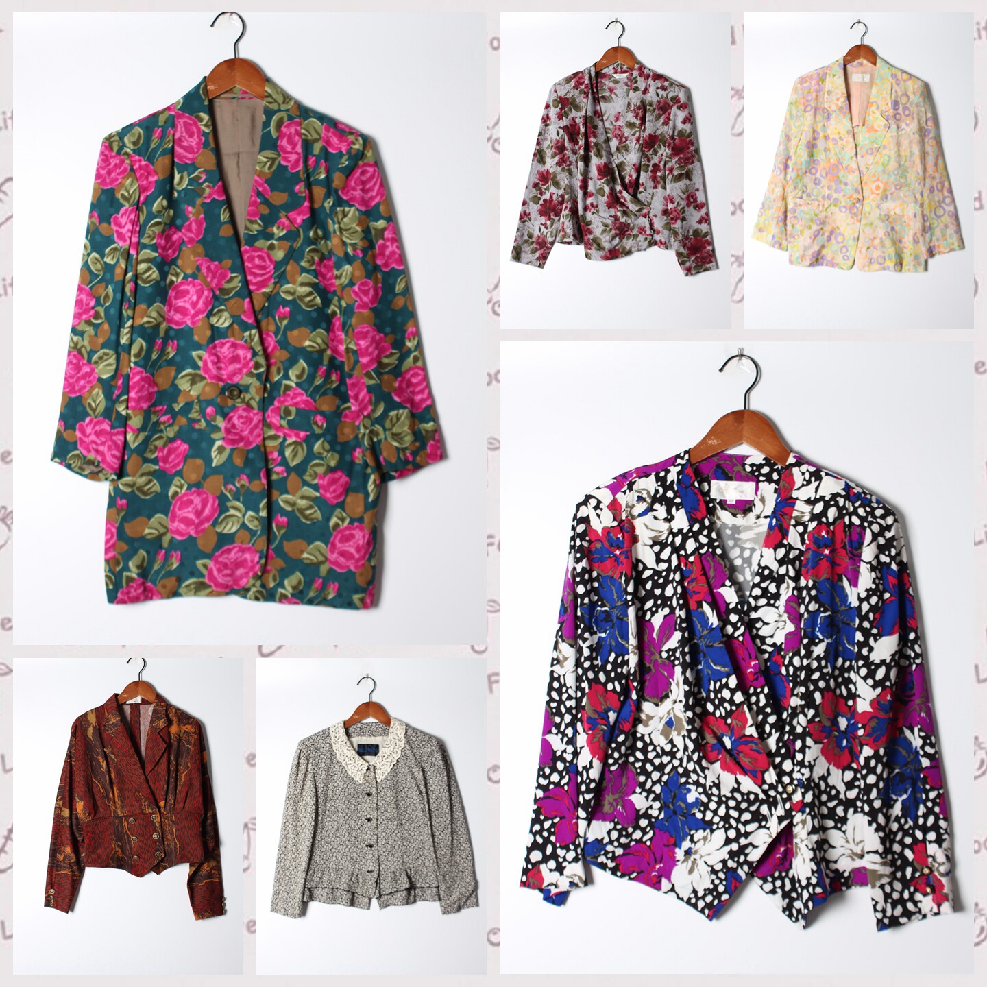 古着Vintage孤品棉麻花刺绣衬衫孤品日系 宫廷女上衣 实拍售卖67