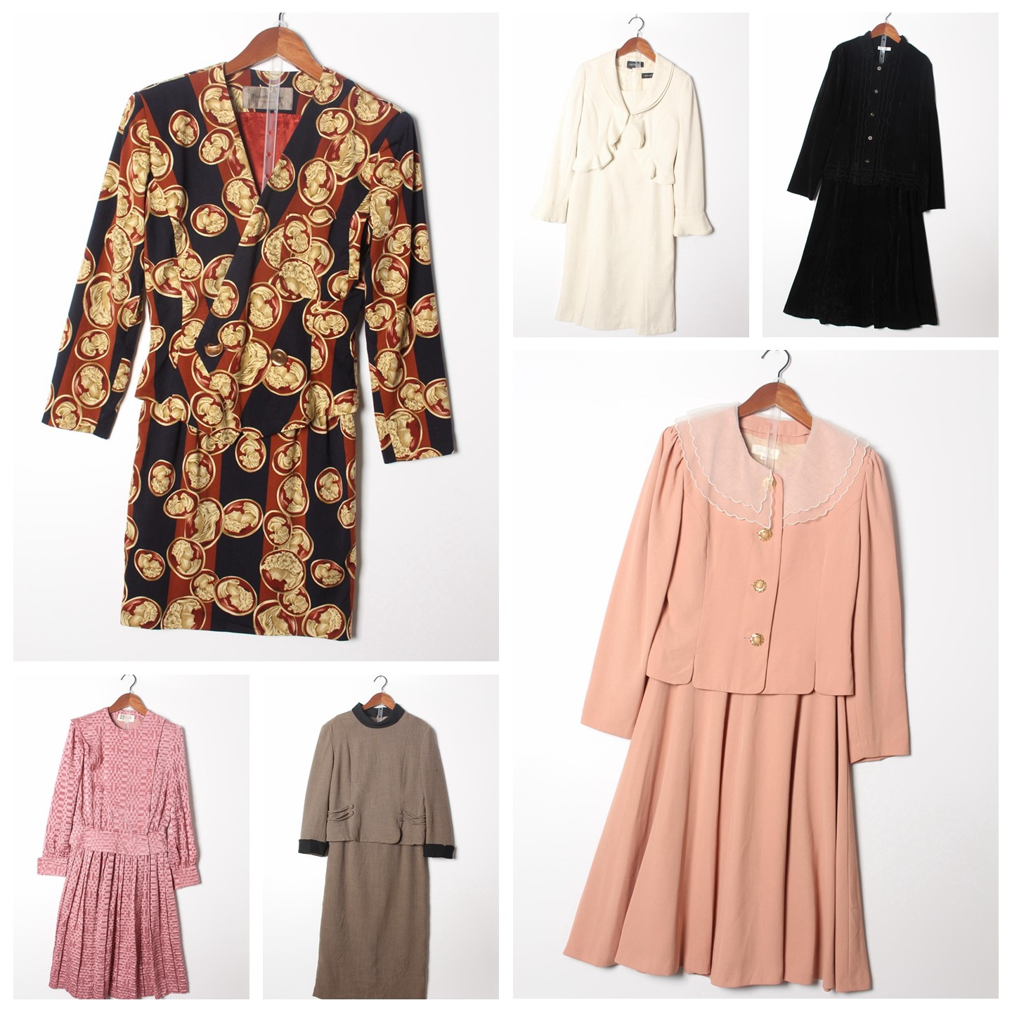 古着Vintage复古孤品日系新款百搭时尚春羊毛料套装40,女装/女士精品,时尚套装,淘宝优惠券,粉丝福利购,淘宝优惠卷