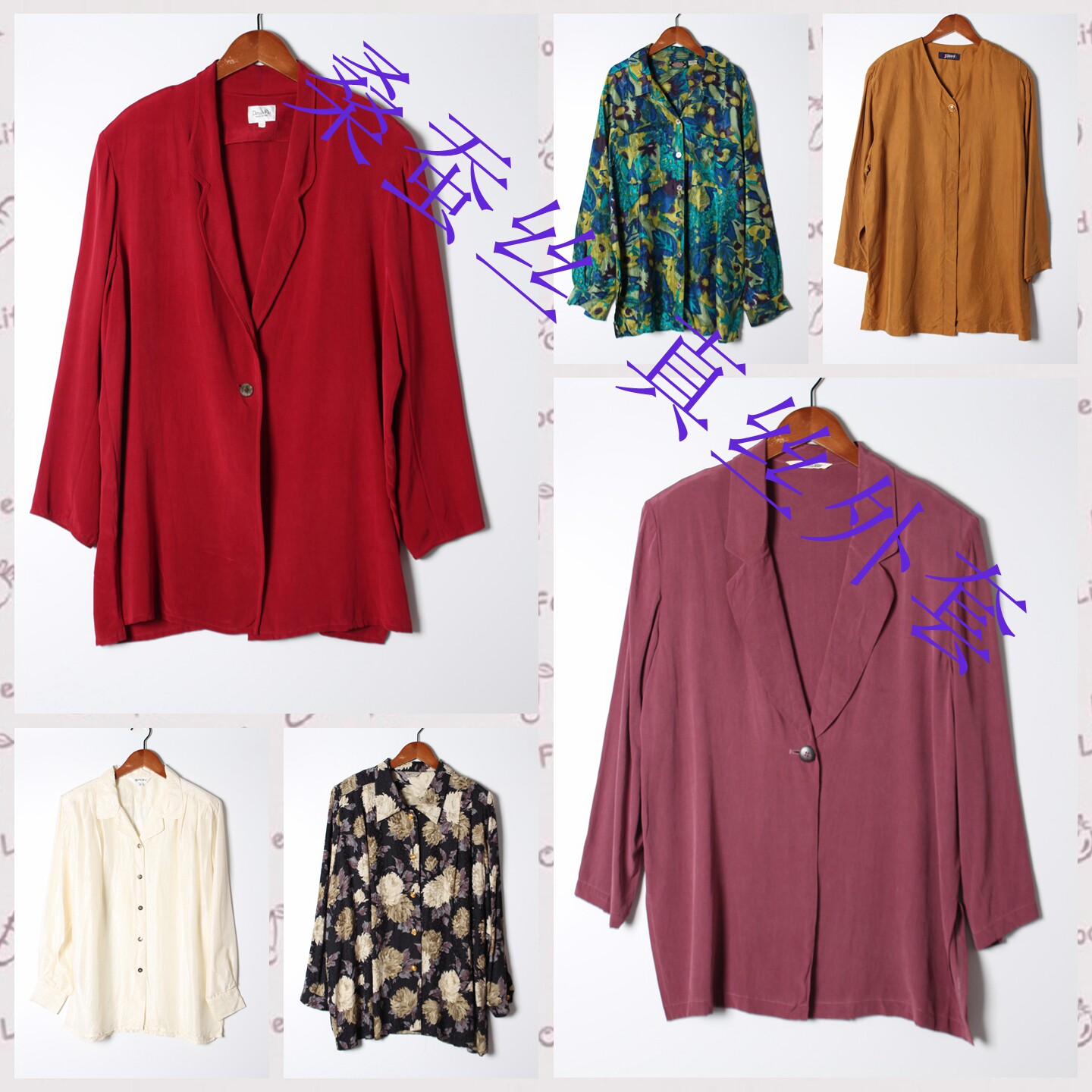 古着Vintage孤品棉麻花刺绣白衬衫孤品日系 女上衣 实拍售卖71