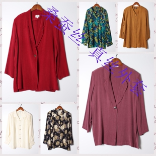 实拍售卖71 女上衣 古着Vintage孤品棉麻花刺绣白衬衫 孤品日系