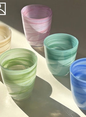 韩国Alabaster 云雾玻璃杯咖啡牛奶果汁杯冷饮杯家用韩式ins风