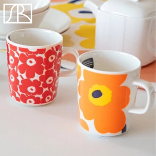 芬兰Marimekko 2024Unikko60周年款Pikkuinen陶瓷马克杯水杯送人