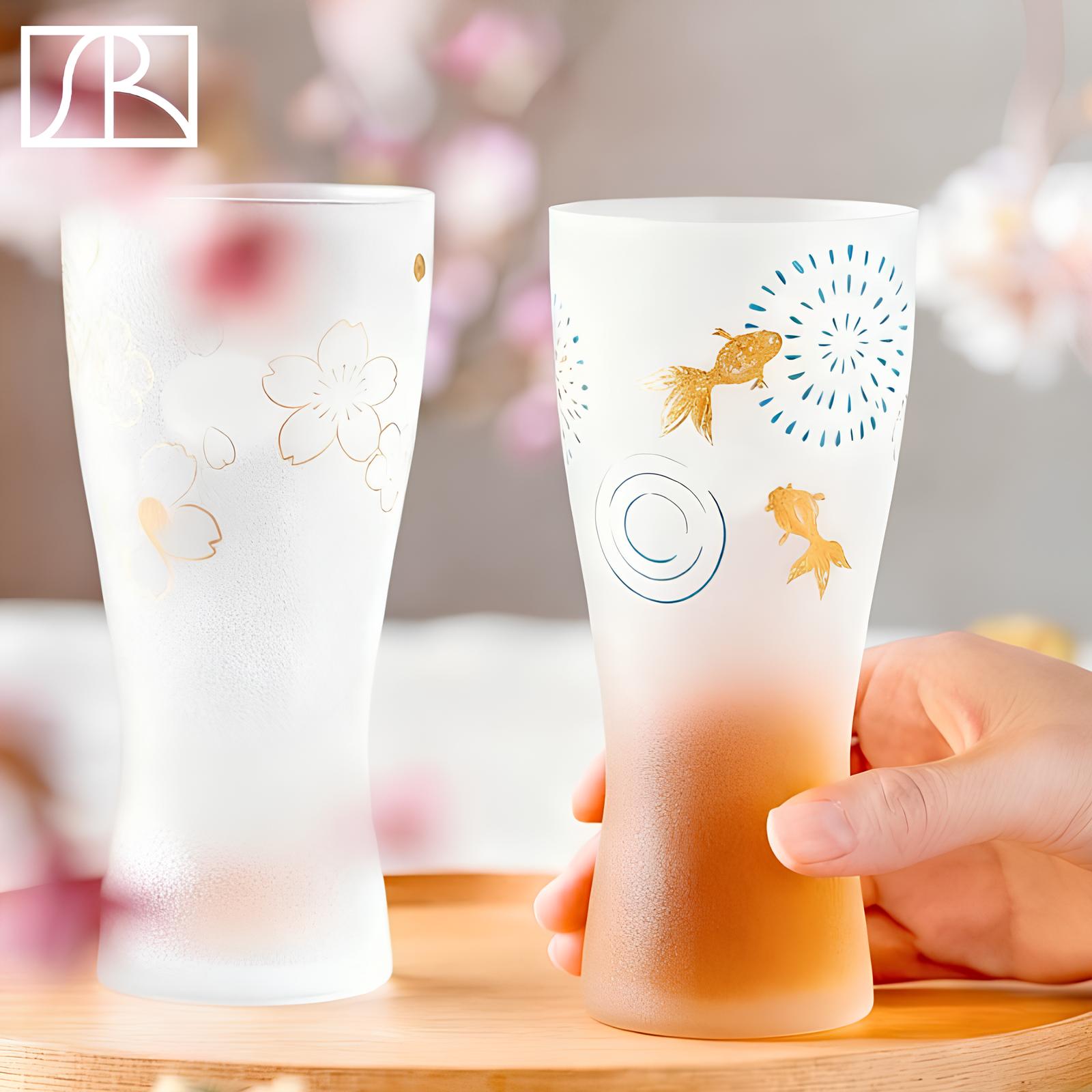 日本制磨砂玻璃啤酒杯图片