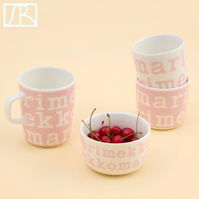 限定款粉logo马克杯手握杯碗