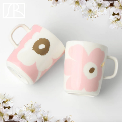 芬兰Marimekko粉金对杯套装