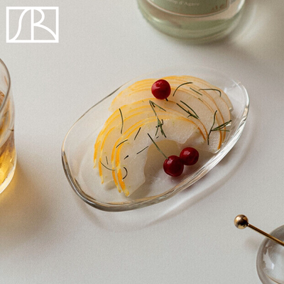 日本手作玻璃小盘水果甜点盘