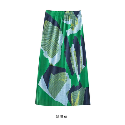 三宅褶皱半身裙女夏季新款时尚气质显瘦高腰褶皱裙子