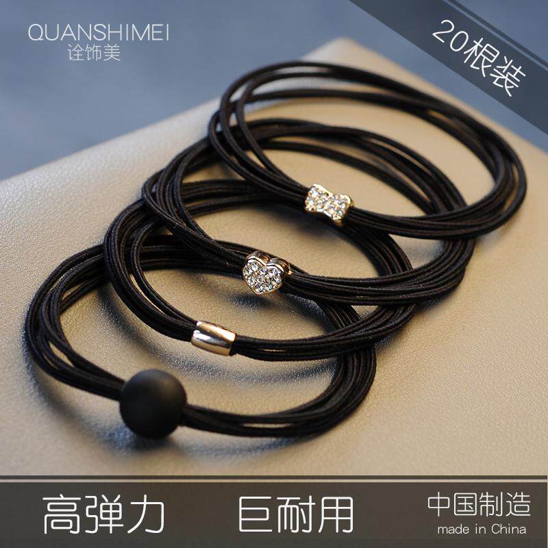 简约四股扎发皮筋高弹力耐用发圈
