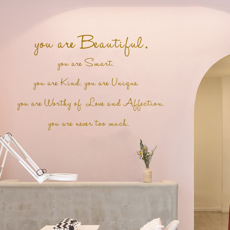 ins风爱情英文字贴画创意服装店美甲美容理发店铺墙壁面装饰贴纸