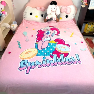 秋冬天牛奶绒毛毯盖毯男女儿童粉色少女心床单1米5x2米 200x230cm