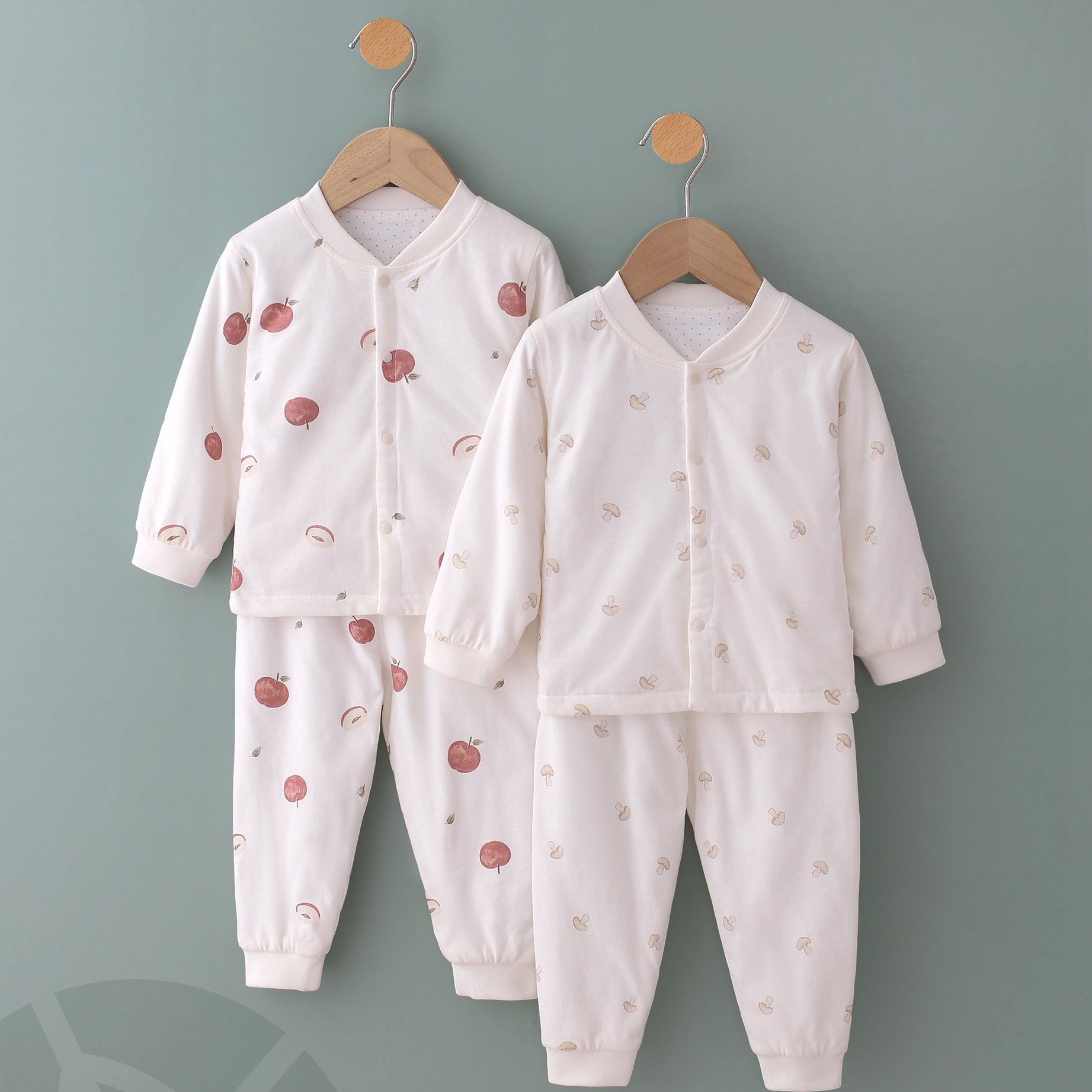 婴得利宝宝套装秋冬款保暖婴儿分体衣夹棉儿童冬季保暖秋衣秋裤