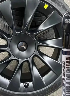 易彩特斯拉model3轮毂笔哑光黑