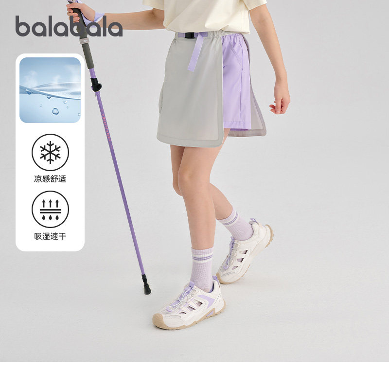 商场同款巴拉巴拉女童运动短裙儿童裙子2026夏装新款童装速干裙裤
