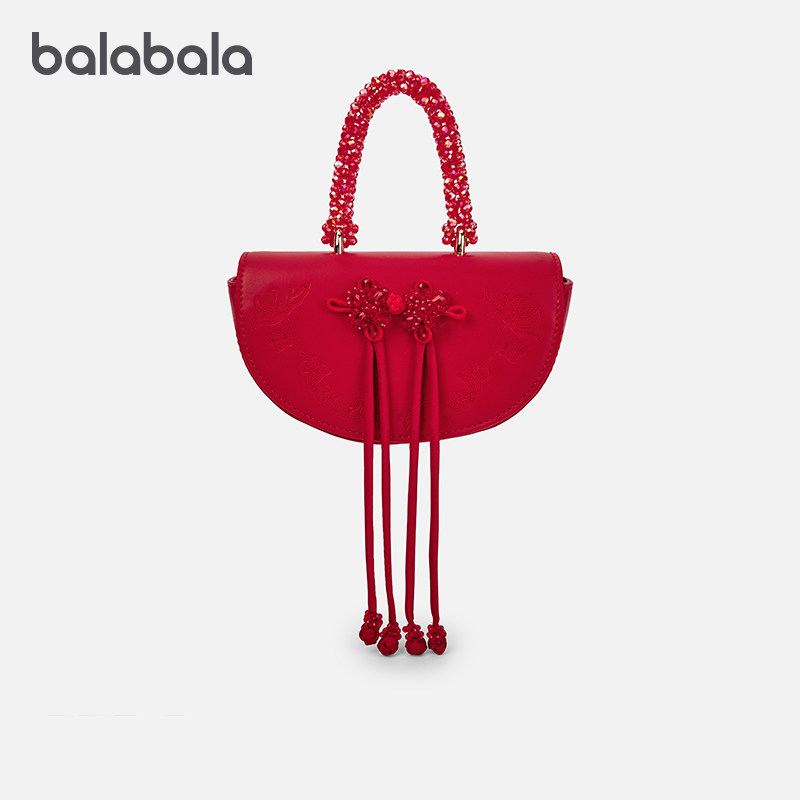 巴拉巴拉女童包包红色新年款拜年斜跨精致背包新中式新款时尚潮,玩具/童车/益智/积木/模型,书包,淘宝优惠券,粉丝福利购,淘宝优惠卷