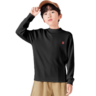 巴拉巴拉男童毛衣中大童保暖针织衫儿童半高领打底衫冬装新款童装