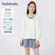 童装 巴拉巴拉女童长袖 甜美衬衣春秋款 中大童女孩法式 儿童上衣 衬衫