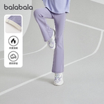 巴拉巴拉女童喇叭裤儿童紧身长裤中大童保暖裤子春季修身瑜伽裤新