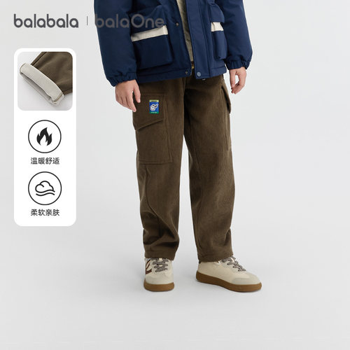 巴拉巴拉balaOne长裤加绒工装裤