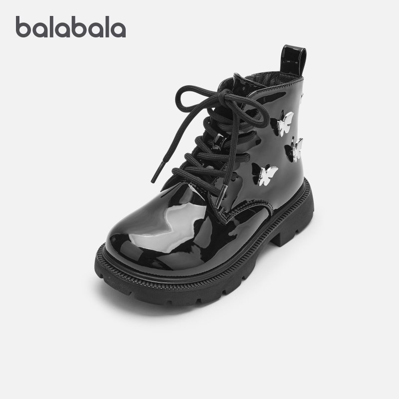 巴拉巴拉儿童马丁靴女童高帮黑色小皮靴中大童休闲鞋春秋新款童鞋,童鞋/婴儿鞋/亲子鞋,皮靴,淘宝优惠券,粉丝福利购,淘宝优惠卷