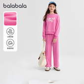 儿童长袖 2件套2025新款 秋装 巴拉巴拉balaone女童套装 运动休闲时尚