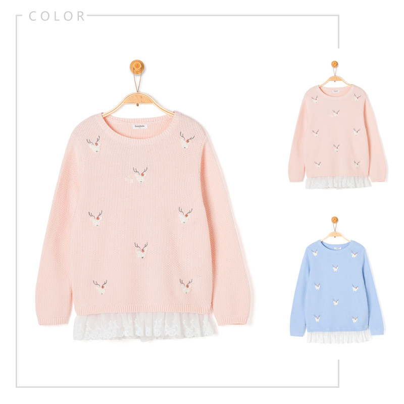 Pull fille à manche longue - Ref 2104455 Image 4