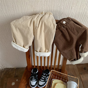 2026新款冬季儿童兄妹装冬装姐弟装韩版时尚男女童加绒加厚裤子潮