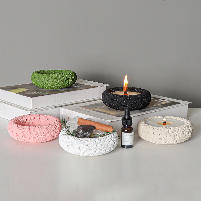 北欧风创意水泥纹理香薰香氛烛台家居装饰摆件桌面工艺品摆设,家居饰品,烛台,淘宝优惠券,粉丝福利购,淘宝优惠卷