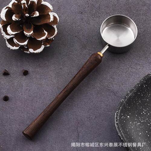 304蛊锈钢平底量勺量杯长柄咖啡不勺餐排厅牛酱料烘焙DS-G1220计