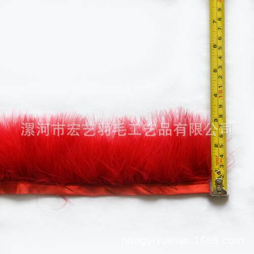 火鸡血毛布带表 火鸡服管绒布边布带装辅料WNI舞台演花边