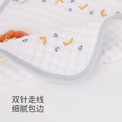 棉A类婴儿纱布口水气巾新生儿柔软透拍嗝巾宝宝脸洗澡竹洗小毛巾