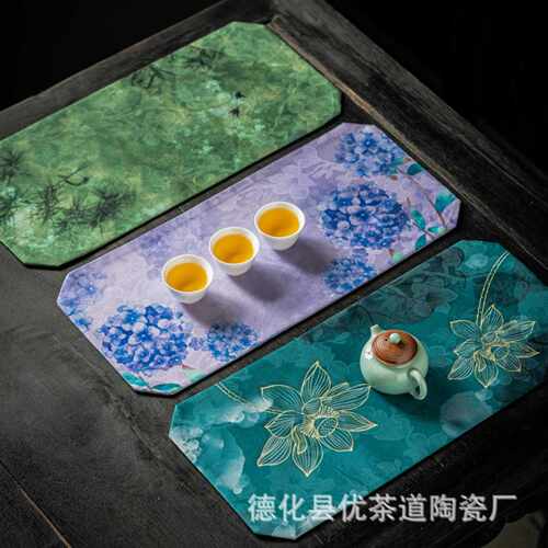 优茶道云纱茶席双面干泡茶台垫